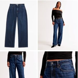 Abercrombie & Fitch Women's Curve Love High Rise Loose Jean in Size 4 (27 in)